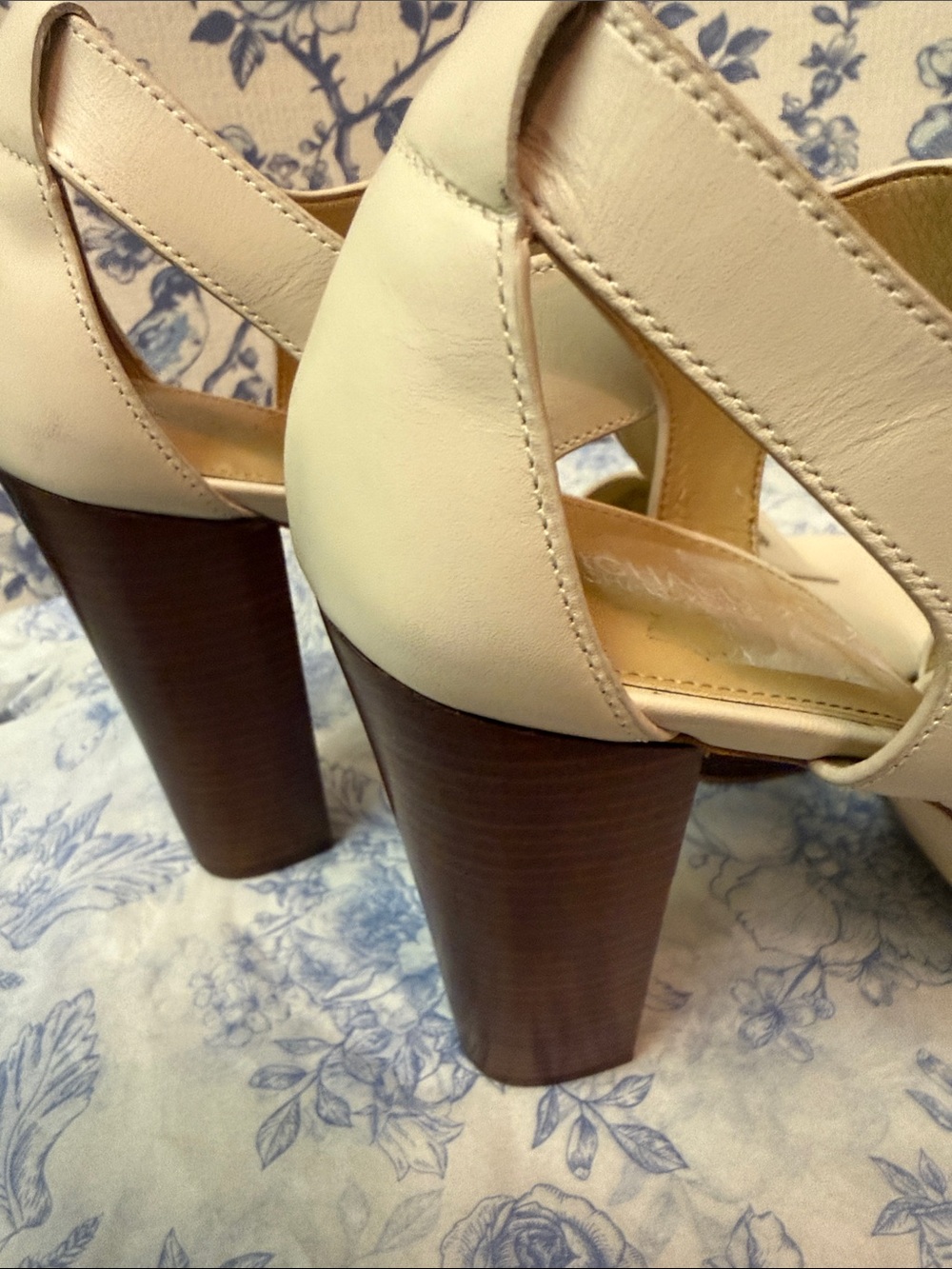 Michael Kors Blush Beige Open-Toe Zipper Heels - Picture 6 of 14